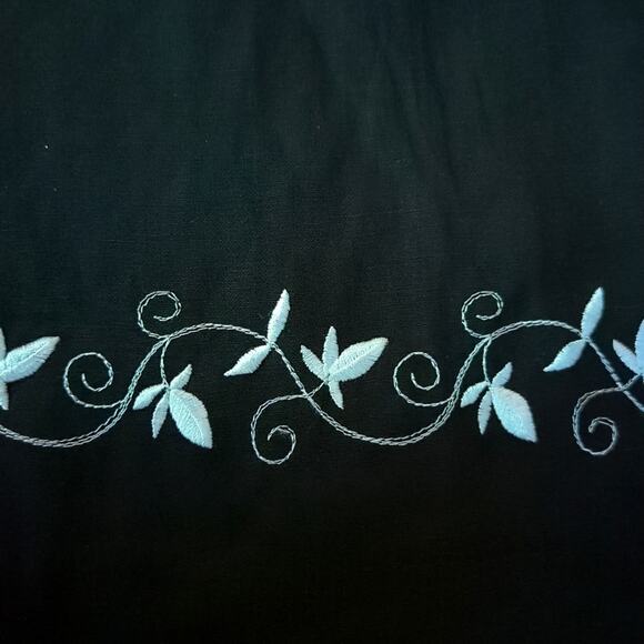 Vintage Sandro Sport  High Rise Boho Embroidered Lightweight Linen Blend Pants - Picture 2 of 3